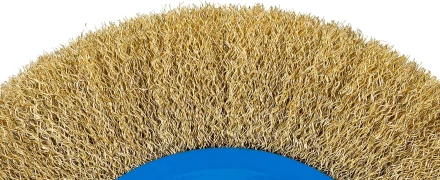 ЗУБР &quot;ПРОФЕССИОНАЛ&quot;. Щетка дисковая для точильно-шлифовального станка, витая стальная латунирован проволока 0,3мм, 125х32мм 35186-125_z01 купить в Кургане