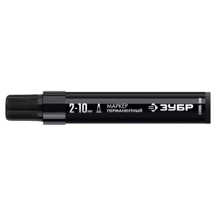 ЗУБР МП-1000К чёрный, 2-10 мм, клиновидный перманентный маркер (06333-2) купить в Кургане