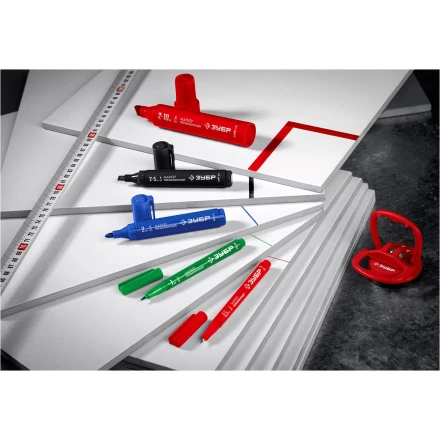 ЗУБР МП-1000К чёрный, 2-10 мм, клиновидный перманентный маркер (06333-2) купить в Кургане