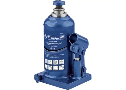 Домкрат гидравлический бутылочный телескопический 2 т h подъема 170–380 мм  STELS 51115 купить в Кургане