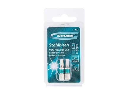 Набор бит SL5,0х25, сталь S2, 2шт GROSS 11372 купить в Кургане