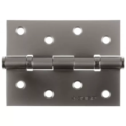 Петля универсальная ЗУБР &quot;ЭКСПЕРТ&quot;, 2 подшипника, цвет мат. никель (PN), с крепежом, 100х75х2,5мм, 2 шт 37601-100-4 купить в Кургане