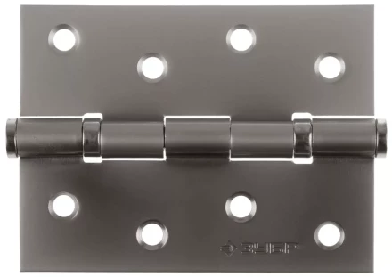 Петля универсальная ЗУБР &quot;ЭКСПЕРТ&quot;, 2 подшипника, цвет мат. никель (PN), с крепежом, 100х75х2,5мм, 2 шт 37601-100-4 купить в Кургане