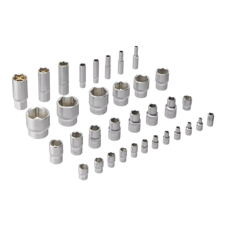 Набор инструментов Denzel 15802, 1/2", 1/4", CrV, S2, пластиковый кейс, 84 предмета купить в Кургане