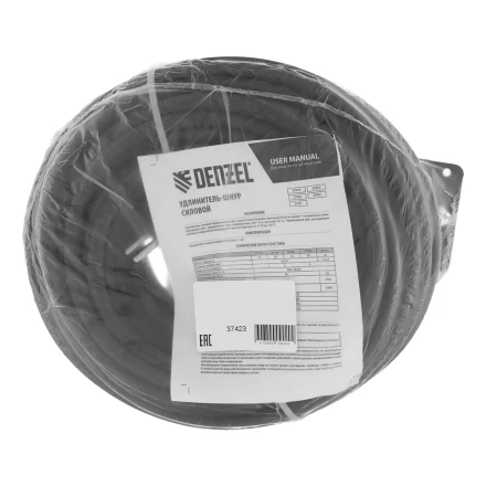 Удлинитель-шнур силовой Denzel Top Series , КГТТ, 20м, 3 розетки, 3 x 2,5 мм, 3 м 37423 купить в Кургане