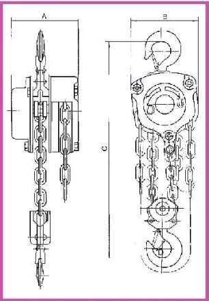 Таль ручная цепная HSZ-J LB г-п 2 тонн H=12 метра купить в Кургане