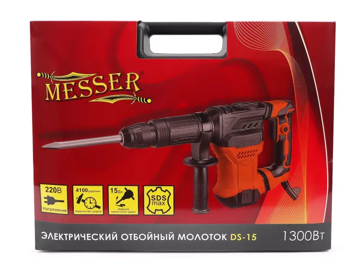 Электрический отбойный молоток Messer DS-15, SDS-maх, 1300 Вт, 15 Дж. купить в Кургане