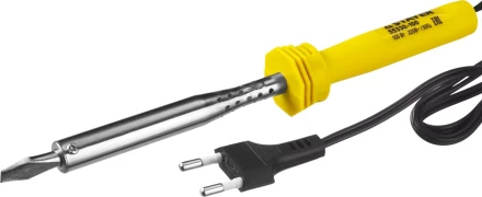 Паяльник STAYER "STANDARD" с пластмассовой рукояткой и долговечным жалом, 100 Вт, клин 55330-100 купить в Кургане