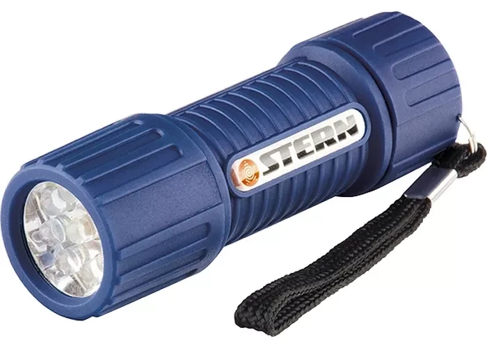 Фонарь светодиодный, синий корпус с мягким покрытие, 9Led, 3хААА, Stern 90513 купить в Кургане