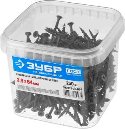 Саморезы ЗУБР СГД 16 х 3.5 мм фосфатированное покрытие 2300 шт Профессионал 4-300032-35-016 купить в Кургане