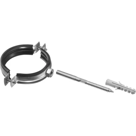 ЗУБР &quot;МАСТЕР&quot;. Хомут трубный с гайкой, оцинкованный, в комплекте с сантехнической шпилькой и дюбелем, 2 1/2&quot;, 1шт 37866-75-80 купить в Кургане