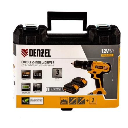Дрель-шуруповерт аккумуляторная CDL-IB-12-02 Denzel 26111 купить в Кургане