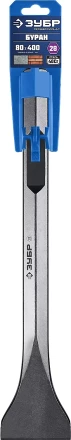 ЗУБР БУРАН, 80 х 400 мм, HEX 28, плоское изогнутое зубило, Профессионал (29372-80-400) купить в Кургане