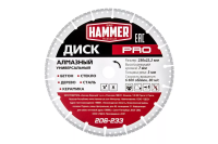 Круг алмазный HAMMER (206-233) Ф230х22мм универсальный