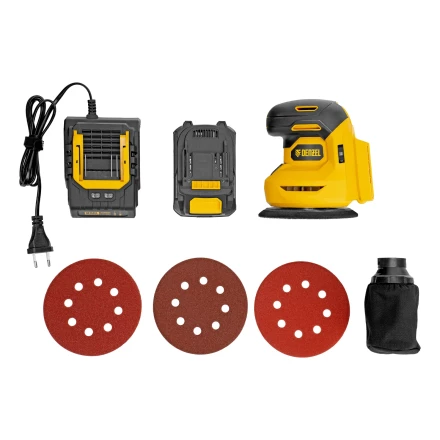 Машина шлифовальная эксцентриковая аккумуляторная CROSH-20-125, Li-Ion, 20 В// Denzel 28901 купить в Кургане