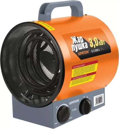 Тепловая пушка электрическая Кратон Жар-пушка Е 3-300 L 3 09 04 029 купить в Кургане