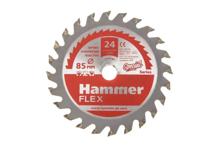 Диск пильный твердосплавный HAMMER Ф85х10мм 24зуб. (205-133) купить в Кургане