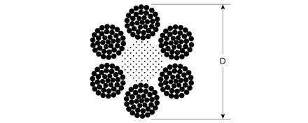 ЗУБР DIN 3066, свивка 6 х 37 + IWR, 10 мм, L 60 м, грузоподъемный стальной трос, Профессионал (30417-10) купить в Кургане