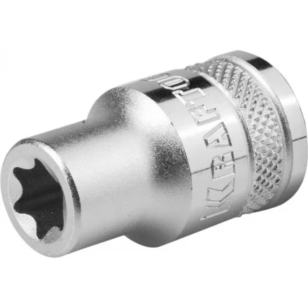 Торцовая головка KRAFTOOL &quot;INDUSTRIE QUALITAT&quot;, Cr-V, внешний TORX, хромосатинированная, 1/2&quot;, Е 14 27810-14_z01 купить в Кургане