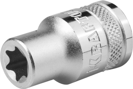 Торцовая головка KRAFTOOL &quot;INDUSTRIE QUALITAT&quot;, Cr-V, внешний TORX, хромосатинированная, 1/2&quot;, Е 14 27810-14_z01 купить в Кургане