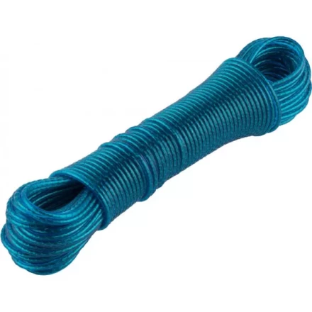 Шнур ЗУБР &quot;МАСТЕР&quot; бельевой, стальная сердцевина, в пластиковой оплетке, 20м 50140-20 купить в Кургане