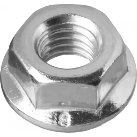 Гайка ЗУБР "МАСТЕР" DIN 6923 с фланцем, класс прочности 8, оцинкованная,  M6, 5кг 303630-06 купить в Кургане