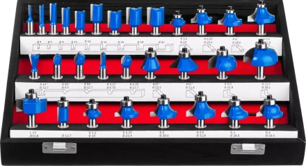 ЗУБР 30 шт, набор профильных фрез по дереву, Профессионал (28796-H30) купить в Кургане