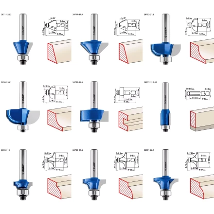 ЗУБР 30 шт, набор профильных фрез по дереву, Профессионал (28796-H30) купить в Кургане