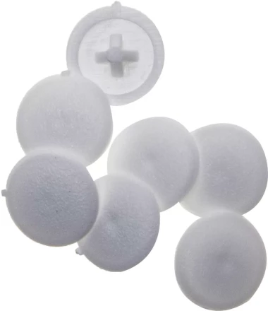 Заглушка декоративная ЗУБР под шуруп, цвет белый, шлиц №2, ТФ6, 40шт 4-308156-3 купить в Кургане