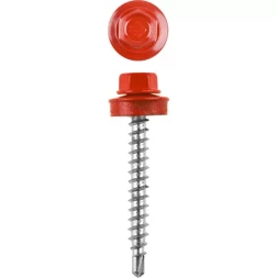 Саморезы ЗУБР "ПРОФЕССИОНАЛ" окраш., RAL 3003 рубин.-красн., для крепл. кров. матер. к дерев. обреш., 4.8x70мм, 160шт 4-300315-48-070-3003