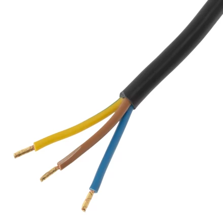 Шнур сетевой Energy Series Denzel, ПВС, 3 м, 3 x 1,5 мм, с неразборной вилкой, черный, 3 м, 37675 купить в Кургане