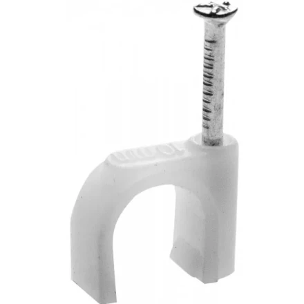 Скоба-держатель для круглого кабеля, с оцинкованным гвоздем, 12 мм, 60 шт, STAYER Master 4510-12 4510-12 купить в Кургане