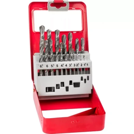 Набор ЗУБР &quot;МАСТЕР&quot;: Свёрла  по металлу, быстрорежущая сталь, в мет. боксе, 1-10мм, 19шт 29621-H19-M купить в Кургане