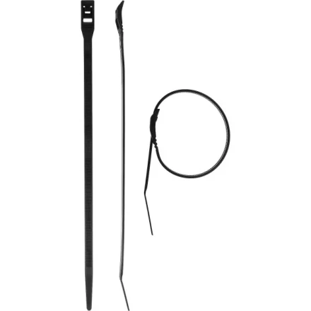 Кабельные стяжки черные КОБРА, с плоским замком, 7.6 х 280 мм, 10 шт, нейлоновые, ЗУБР 30935-76-280 купить в Кургане