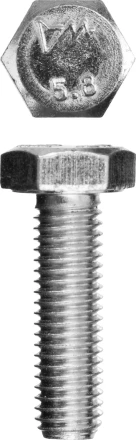 Болт ЗУБР "МАСТЕР" с шестигранной головкой, ГОСТ 7798-70, класс прочности 5.8, оцинкованный, M10x35мм, 5кг 303080-10-035 купить в Кургане