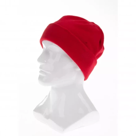 Шапка с отворотом из флиса для взрослых размер 56-57 красная Россия Сибртех 68821 купить в Кургане