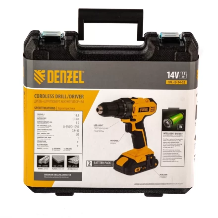 Дрель-шуруповерт аккумуляторная CDL-IB-14-02 Denzel 26112 купить в Кургане