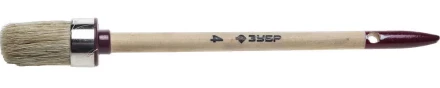 Кисть круглая ЗУБР &quot;УНИВЕРСАЛ - МАСТЕР&quot;, светлая щетина, деревянная ручка, №4, 25мм 01501-25 купить в Кургане