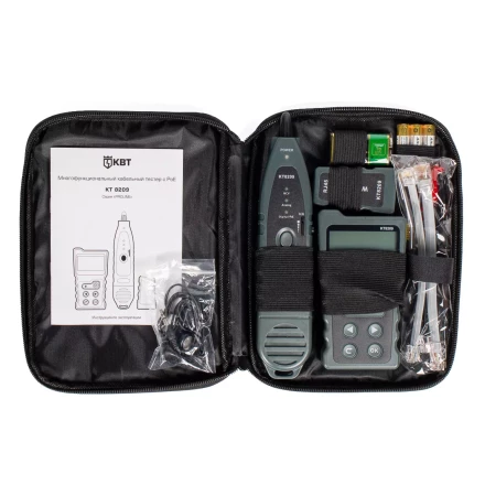 LAN-тестер КВТ KT 8209 для витой пары с поддержкой PoE (86208) купить в Кургане