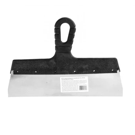 Шпатель фасадный из нержавеющей стали 300 мм пластмассовая ручка 85152 купить в Кургане