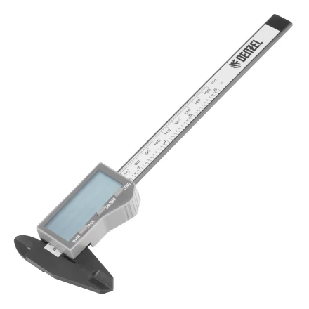 Штангенциркуль 150 мм, полиамидный корпус, электронный, большой дисплей, с глубиномером// Denzel 31600 купить в Кургане