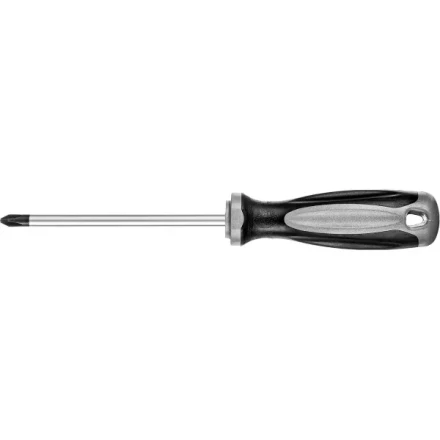 Отвертка MIRAX 25096-2-10, закаленный стержень, двухкомпонентная рукоятка, PH2x100мм 25096-2-10 купить в Кургане