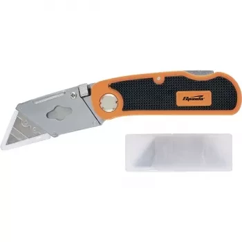 Нож 18 мм складной пластиковая двухкомп рукоятка сменное трапециевидное лезвие-5 лезв.Sparta 78981 купить в Кургане