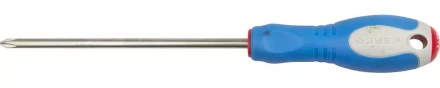 Отвертка ЗУБР, Cr-V сталь, трехкомпонентная рукоятка, цветовая индикация типа шлица, PH №2, 150мм 25252-2-150_z01 купить в Кургане