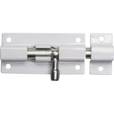 Задвижка накладная для окон и мебели "ШП-60 БЦ", цвет белый/цинк, 60мм 37751-60 купить в Кургане