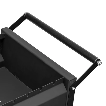 Мангал сварной на колесах, 662 х 390 х 152/805 мм, сталь 2 мм, кочерга в комплекте, Camping Palisad 69669 купить в Кургане