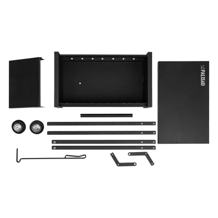 Мангал сварной на колесах, 662 х 390 х 152/805 мм, сталь 2 мм, кочерга в комплекте, Camping Palisad 69669 купить в Кургане