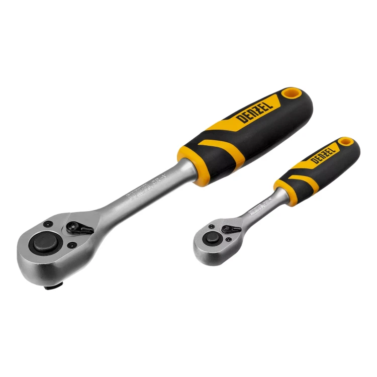 Набор инструментов Denzel 15804, 1/2", 1/4", CrV, S2, пластиковый кейс, 122 предмета купить в Кургане