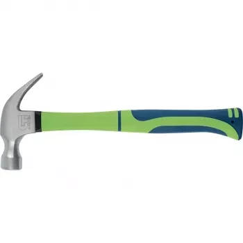 Молоток-гвоздодер с фибергласовой обрезиненной рукояткой 450г СИБРТЕХ 10442 купить в Кургане