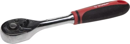 Трещотка для торцовых головок ЗУБР &quot;МАСТЕР&quot;, Сr-V сталь, 72 зубца, 3/8&quot; 27736-3/8 купить в Кургане